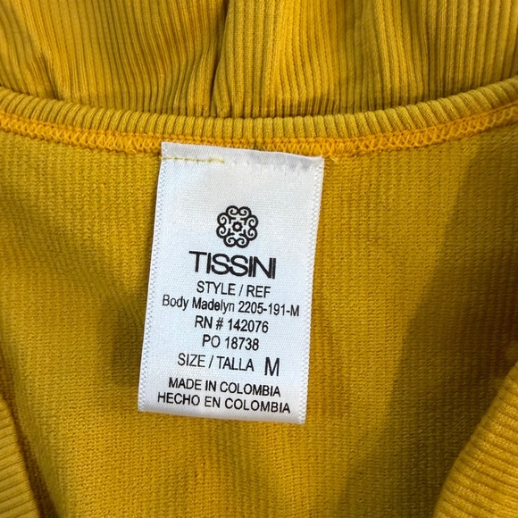 Tissini Body Madelyn Shapewear Bodysuit Mustard Tummy Control - Picture 5 of 5